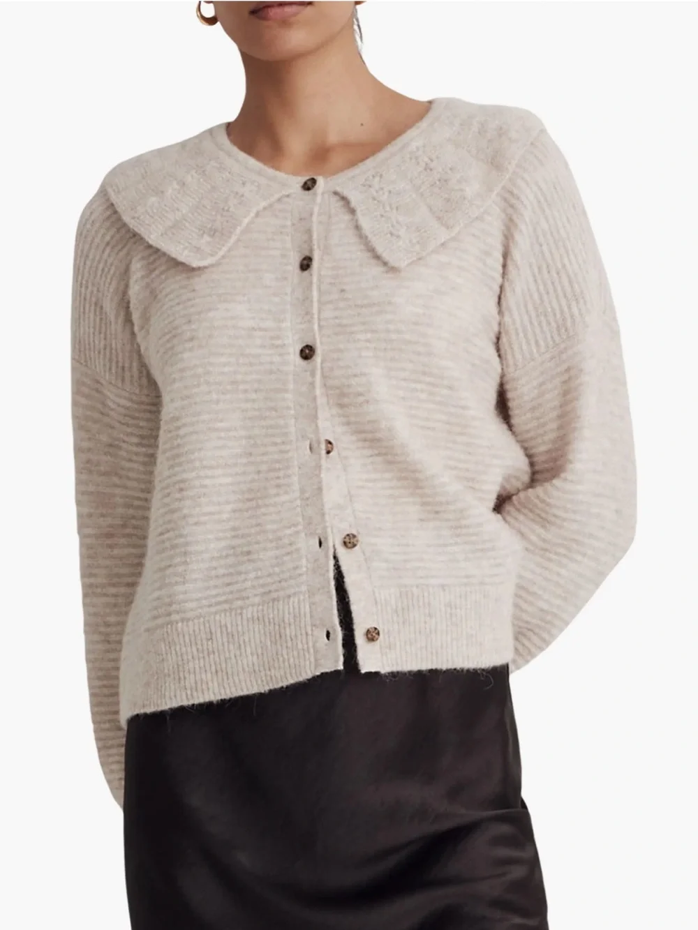 MADEWELL Alpaca Wool Peter Pan Collar Cardigan – Size Small Cottagecore